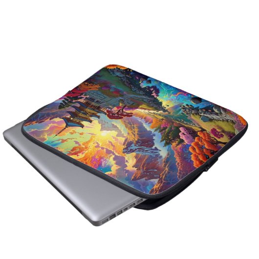 Pagode en gekleurde landschap elektronica tas (Voorkant onderkant)