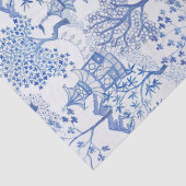 pagode in blauw tissuepapier (Detail)