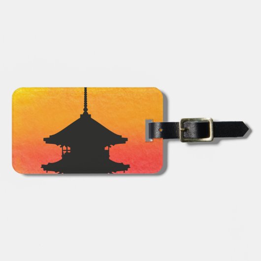 Pagode Japan Kyoto Bagagelabel (Voorkant horizontaal)