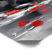 Pagode onder een roze maan poster (Hoek)