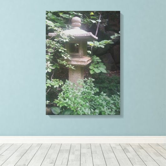Pagode Stenen Standbeeld Canvas Japanse tuinen (Insitu (Houten vloer))