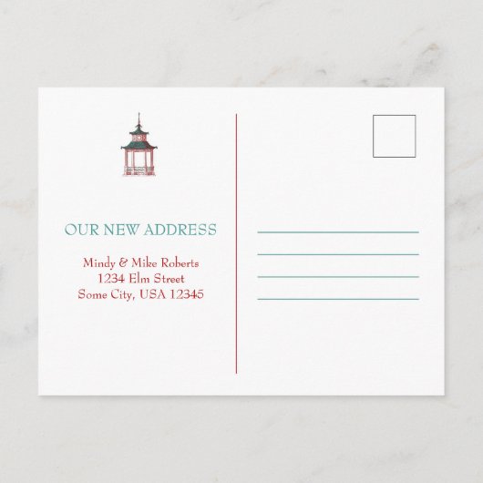 Pagode Wijziging van Adres Kaarten (Achterkant)