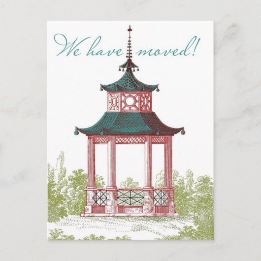 Pagode Wijziging van Adres Kaarten (Voorkant)