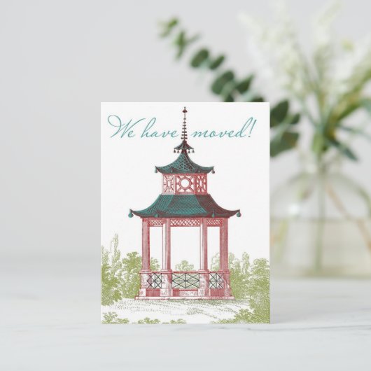 Pagode Wijziging van Adres Kaarten (Staand voorkant)