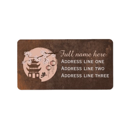 Pagodebloesem roze "Droom" Etiket (Voorkant)