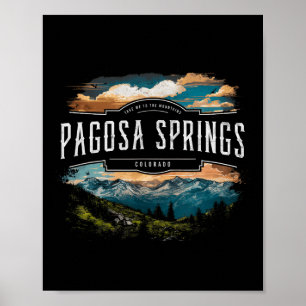 Pagosa Springs Bergen Colorado Wandelen Buitenluch Poster