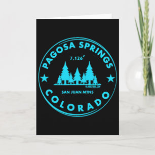 Pagosa Springs Colorado Bergstad - Blauwvoetlijste Kaart