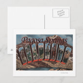 Pagosa Springs, Colorado - Grote letterscènes Briefkaart (Voorkant / Achterkant)