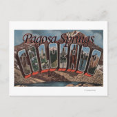 Pagosa Springs, Colorado - Grote letterscènes Briefkaart (Voorkant)