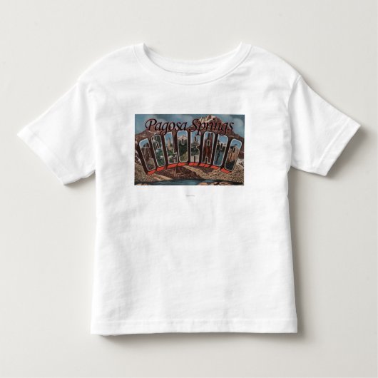 Pagosa Springs, Colorado - Grote letterscènes Kinder Shirts (Voorkant)