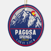 Pagosa Springs Colorado Retro Sunset Mountain Keramisch Ornament (Links)