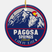 Pagosa Springs Colorado Retro Sunset Mountain Keramisch Ornament (Achterkant)