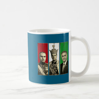 Pahlavi-dynastie drie generaties reza shah koffiemok