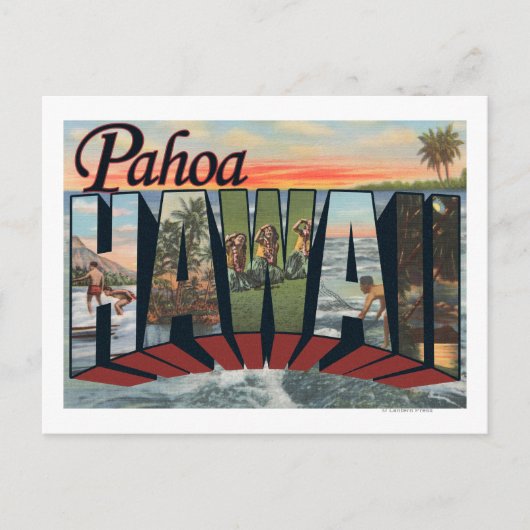 Pahoa, HawaiiLarge Letter ScenesPahoa, HI Briefkaart (Voorkant)