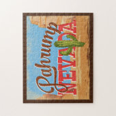 Pahrump Nevada Cartoon Desert Vintage Travel Legpuzzel (Verticaal)