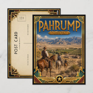 Pahrump Nevada Vintage Art Deco Gouden Tijdperk Briefkaart