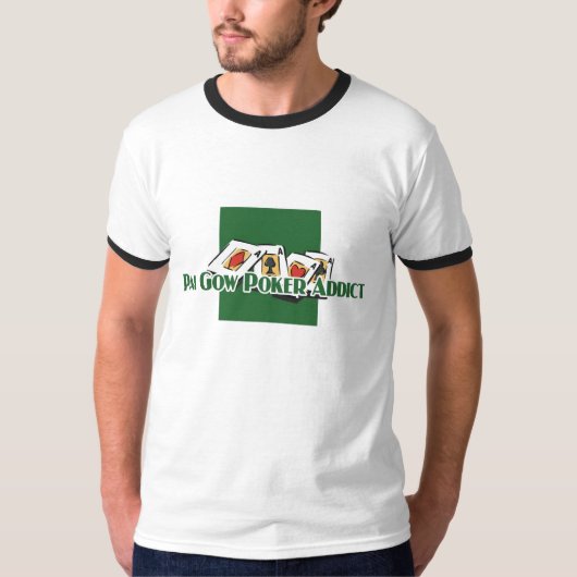 Pai Gow Poker Addict's ringer-t T-shirt (Voorkant)