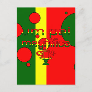 Pai Magnifico Portugal Flag Colors Pop Art Briefkaart