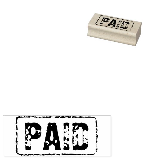 PAID rubber kantoor stempel voor facturen (Gestempeld)