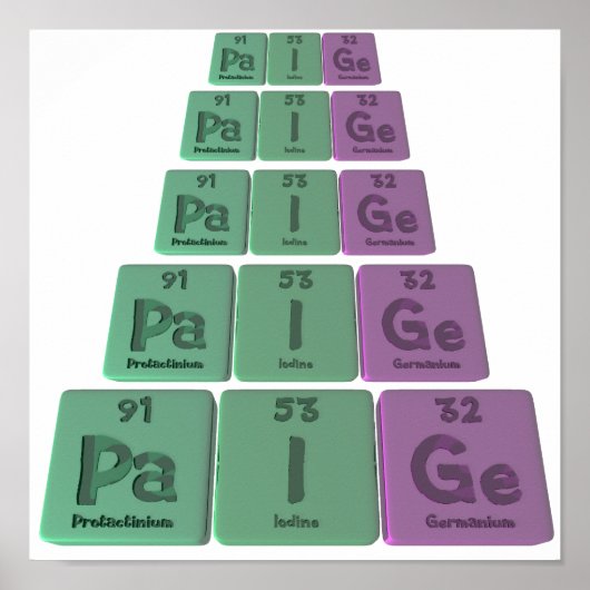 Paige als Protactinium Iodine Germanium Poster (Voorkant)