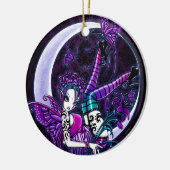"Paige" Gothic Tattoo Fairy Art Ornaments Keramisch Ornament (Links)