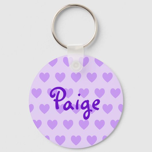 Paige in Paars Sleutelhanger (Voorkant)