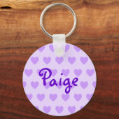 Paige in Paars Sleutelhanger (Voorkant)