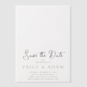 Paige Modern Wedding Save the Date Vellum Uitnodigingen (Voorkant)