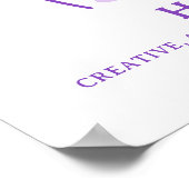 Paige naam betekent paarse tekst gepersonaliseerd poster (Hoek)