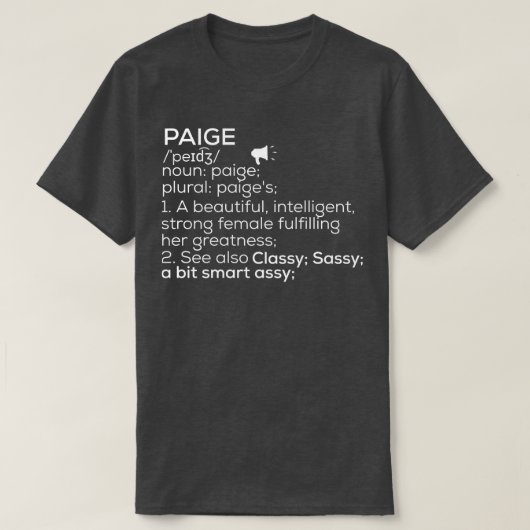 Paige Naam Paige Definitie Paige Vrouw Naam Paige T-shirt (Design voorkant)