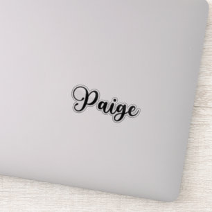 Paige Name - handgeschreven kalligrafie Sticker