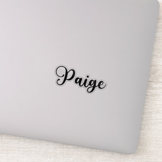 Paige Name - handgeschreven kalligrafie Sticker (Detail)