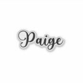 Paige Name - handgeschreven kalligrafie Sticker (Voorkant)
