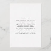 Paige Photo Modern Wedding Save the Date Folie Uitnodiging (Achterkant)