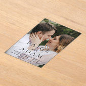 Paige Photo Moderne bruiloft Acryl Uitnodigingen (Laagn)