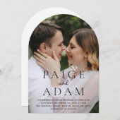 Paige Photo Moderne bruiloft Kaart (Voorkant / Achterkant)