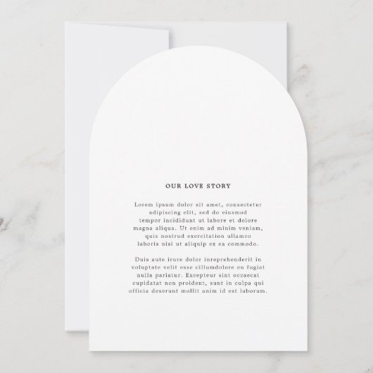 Paige Photo Moderne bruiloft Kaart (Achterkant)