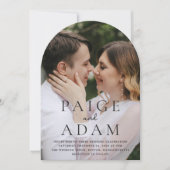 Paige Photo Moderne bruiloft Kaart (Voorkant)