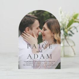 Paige Photo Moderne bruiloft Kaart
