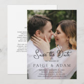 Paige Photo Moderne bruiloft Save The Date (Voorkant / Achterkant)