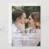 Paige Photo Moderne bruiloft Save The Date (Voorkant)