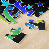 "PAIGE" Voornaam, geun "HAPPY BIRTHDAY" Legpuzzel (Zijkant)