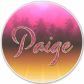 Paige Vorname Name golden pink Aufkleber Sticker (Voorkant)