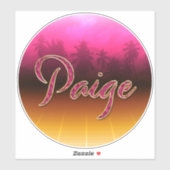 Paige Vorname Name golden pink Aufkleber Sticker (Vel)