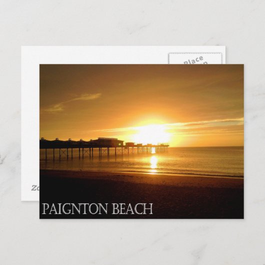 Paignton Beach Briefkaart (Voorkant / Achterkant)