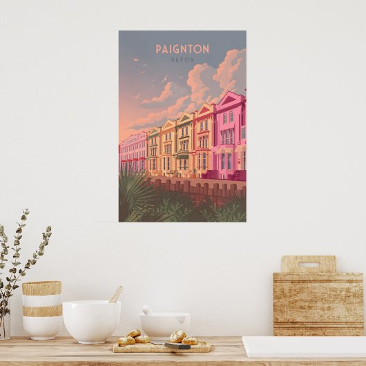 Paignton Devon Reisposter Poster (Keuken)