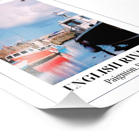 Paignton Harbour, Engelse Riviera, Devon Foto Afdruk (Hoek)