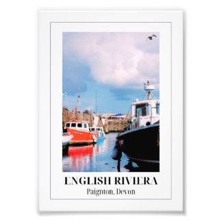 Paignton Harbour, Engelse Riviera, Devon Foto Afdruk