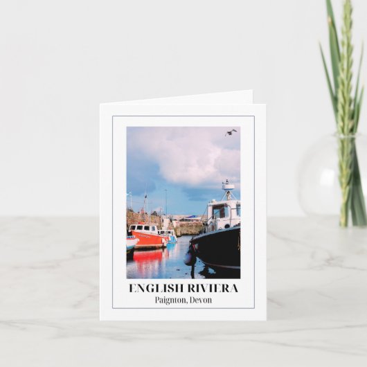 Paignton Harbour, Engelse Riviera, Devon Kaart (Voorkant)
