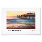 Paignton Pier, Engelse Riviera, Devon Foto Afdruk (Voorkant)
